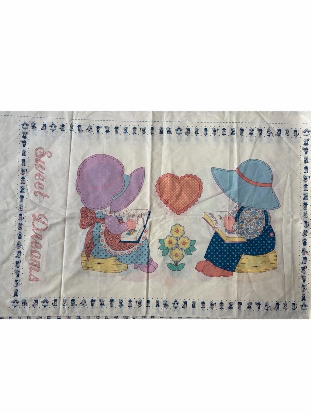 Vintage Sweet Dreams Pillow Panel Fabric  Makes 2 Matching Pillows Cottagecore